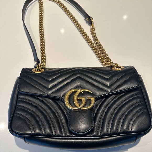 Gucci GG Marmont small shoulder bag Like new - Black Leather - Picture 3 of 15